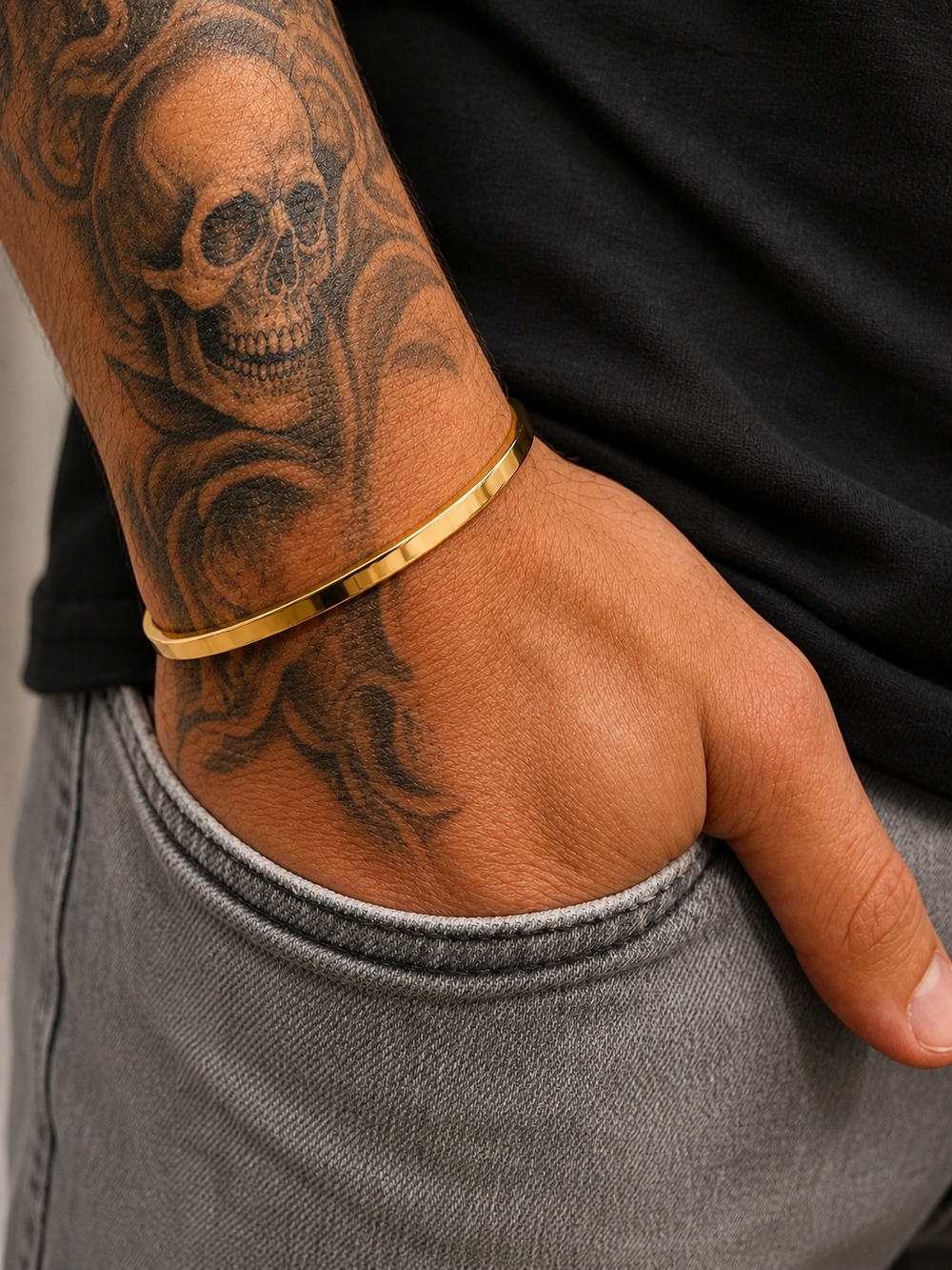 Slim Gold Cuff Bracelet